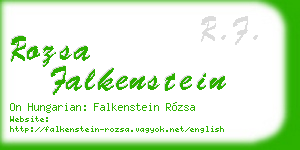 rozsa falkenstein business card